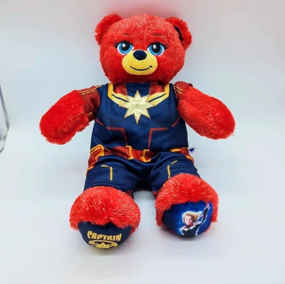 Marvel Captain Marvel Plush Build A Bear - Red Sparkle